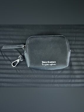2025 Juicy Couture black coin purse 4" x 3"